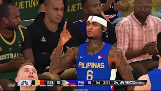 GILAS PILIPINAS vs BELGIUM - FIBA World Cup 2023 - NBA 2K Simulation Game Predictions!