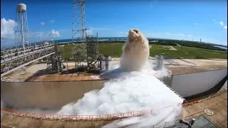 Launch Pad Water Deluge System Test at NASA Kennedy Space Center