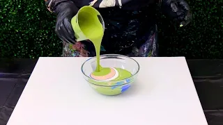 Satisfying AQUA SAGE Acrylic Pour