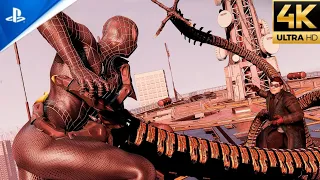 Raimi Black Suit vs Doc Ock Boss Fight (Ultimate Difficulty) - Spider-Man 2 PS5 Suit (4K)