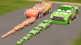 TRANSPORTING PIXAR CARS & FRUITS WITH COLORED & JOHN DEERE vs CLAAS vs TRACTORS - BeamNG.drive