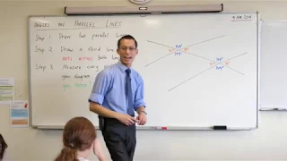 Angles on Parallel Lines (1 of 2: Finding patterns)
