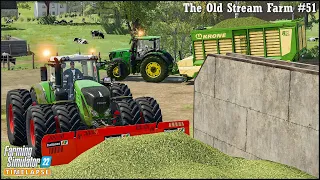 Making 500000l of Grass Silage. Spraying Fertilizer🔹#TheOldStreamFarm Ep.51🔹#FarmingSimulator22🔹4K