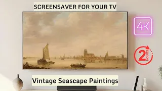Art Slideshow For Your TV | Vintage Seascape Paintings by American Artists  | Victorian Era | 4K UHD