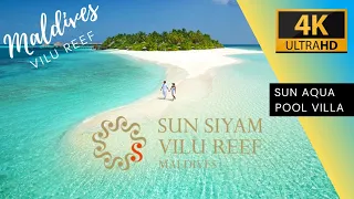 Sun Siyam VILU REEF Maldives 4K 🌞Sun Aqua Pool Villa  |  Room TOUR UHD | Beach Villa with pool