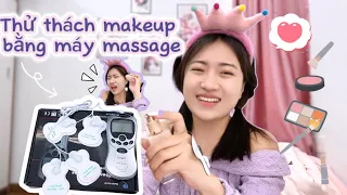 THỬ THÁCH THEO TREND TIKTOK | Makeup với máy massage | Hạ Nhiên vlogs