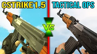 Counter-Strike 1.5 vs Tactical Ops - Weapons Comparison