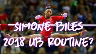 Gymnastics - Simone Biles 2018 Possible Uneven Bars Routine