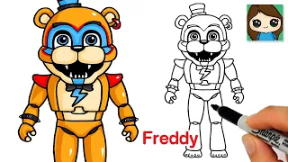 How to Draw Freddy Fazbear | Five Nights at Freddy's: Security Breach