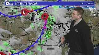 13 On Your Side Forecast: Showers Tuesday, then Dry and Cooler