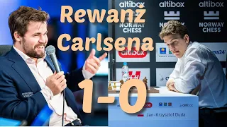 SZACHY 236# Wielki rewanż Magnusa. Carlsen 1-0 Duda, Norway Chess Open 2020, obrona słowiańska.
