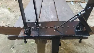 Travador de serra fita feito com cantoneira
