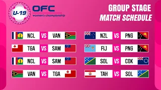 Group Stage: Match Schedule | OFC U-19 Women's Championship 2023.