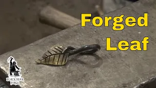 Blacksmith forged leaf for a key ring or pendant.
