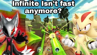 Super Shadow vs infinite Sonic Forces Speed Battle boost race