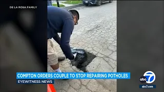 Compton sends cease-and-desist letter to couple filling potholes on their own