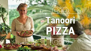 Cooking TANOORI PIZZA with my special recipe and homemade cheese!!!!!!