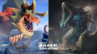 ALL HUNGRY SHARK EVOLUTION IN REAL LIFE NEW 2022 + TRAILER AND SIZE COMPARISON (SHARKNAROK UPDATE)