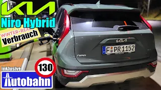 Real-Verbrauch Kia Niro Hybrid (141 PS) - HEV im Winter - Pendler Stadt Land Autobahn WLTP POV Drive