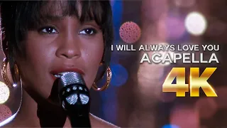 Whitney Houston - I Will Always Love You STUDIO ACAPELLA (from The Bodyguard, 1992) 4K