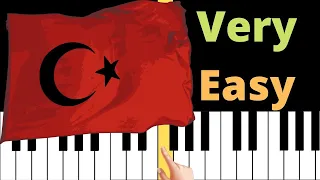 Turkey National Anthem - İstiklal Marşı (Very Easy Piano Tutorial)