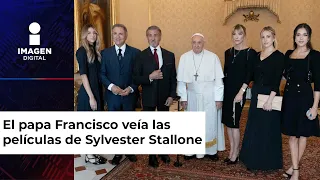 Sylvester Stallone conoció al papa Francisco… ¡Y hasta bromeó!