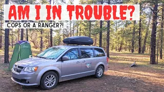 I Thought I Was in Trouble - Cops or Ranger?! | Free VAN LIFE Camping in Coconino National Forest