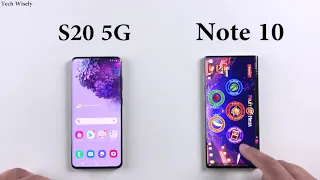 SAMSUNG S20 5G vs Note 10 : Speed Test + Size Comparison + Ram management