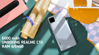 Battery 6000mAh harga MURAH! UNBOXING REALME C15 RESMI INDONESIA