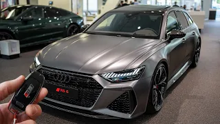 2022 Audi RS6 Avant in matt effect paint (600hp) - Sound, Interior & Exterior!