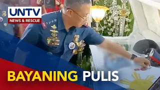 2 Pulis na nasawi at nasugatan sa engkwentro sa QC, pinarangalan ni PNP chief Azurin