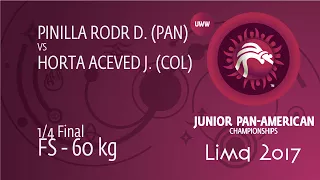 1/4 FS - 60 kg: J. HORTA ACEVED (COL) df. D. PINILLA RODR (PAN) by TF, 14-3