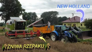 Żniwa Rzepaku🌾2x New Holland&John Deere🚜Claas Mega 204🤠 #Żniwa2021