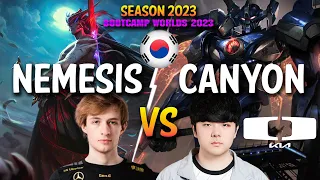Nemesis vs DK Canyon - Nemesis YONE vs Canyon AATROX Top - Patch 13.20 KR Ranked