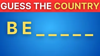 Guess The Countries By First 2 Letters | Country Quiz | Easy Medium Hard | Part 2