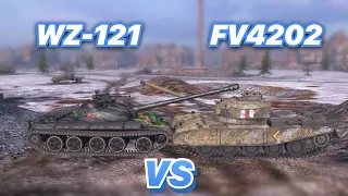 НА ЗАБИВ#72 | Уникальные СТ с большим УРОНОМ и КРАСИВЫМИ КАМО | WZ-121 vs FV4202 | WoT Blitz