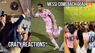 Crazy Reactions to Messi Comeback Goal & Freekick ft Beckham 🔥😱