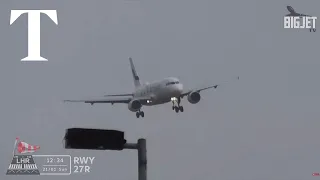 Shaky landings at London's Heathrow airport as Storm Isha approaches