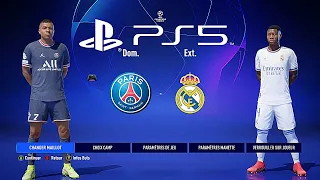 FIFA 22 PS5 PSG - REAL MADRID | MOD Ultimate Difficulty Career Mode UCL Final HDR Next Gen