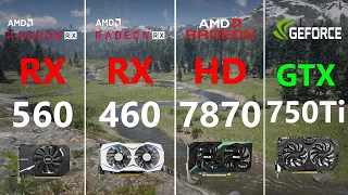 RX 560 vs RX 460 vs HD 7870 vs GTX 750 Ti Test in 7 Games