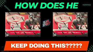 2023 Plates and Patches Football Hobby Box (X2) - HE GOT ME AGAIN!?!?