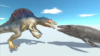 Spinosaurus vs Mosasaurus🦖🦎- Animal Revolt Battle Simulator