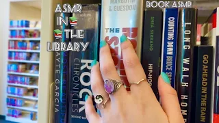 BOOK ASMR in the Library 📚 Public ASMR 📚 Tapping & Scratching