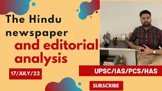 17 July 2022 | The Hindu Newspaper analysis | Current Affairs 2022 #upsc #IAS