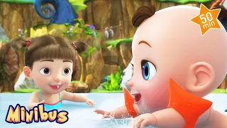 Baby Johny Goes Swimming - Nursery Rhymes & Kids Songs | Minibus