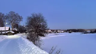 03.01.2024: мороз -30. Замерзла в автобусе. Собака не пускает к дому. По северной деревне.