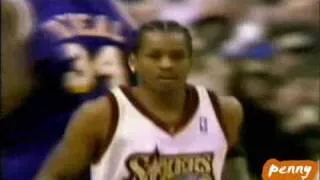 Allen Iverson 41pts Break Kobe's Ankle vs Shaq Lakers 98/99