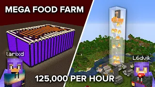 Ending the Minecraft World Hunger by Making a Huge Food Farm in Survival