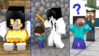 Monster School : BAD SADAKO and UNHAPPY BABY HEROBRINE - Sad Story - Minecraft Animation