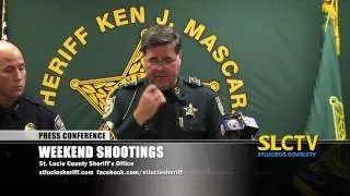 St. Lucie County Sheriff's Office Press Conference - Sunday's Multiple Shootings